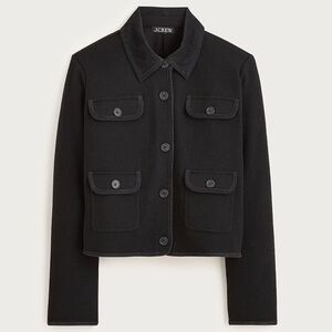 J. Crew Knit jacket in wool blend Small Black